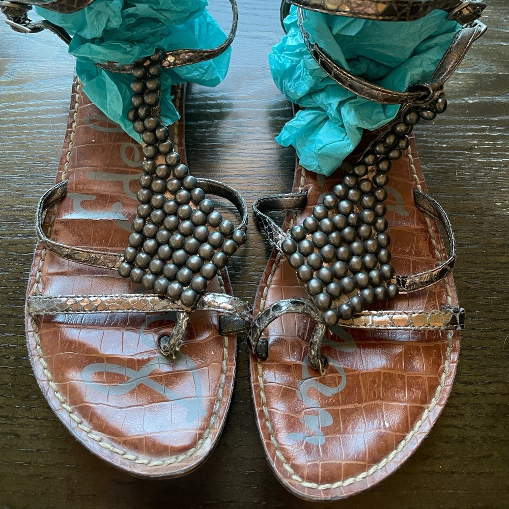 Sam Edelman Silver Gladiator Sandals